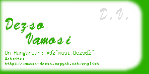 dezso vamosi business card